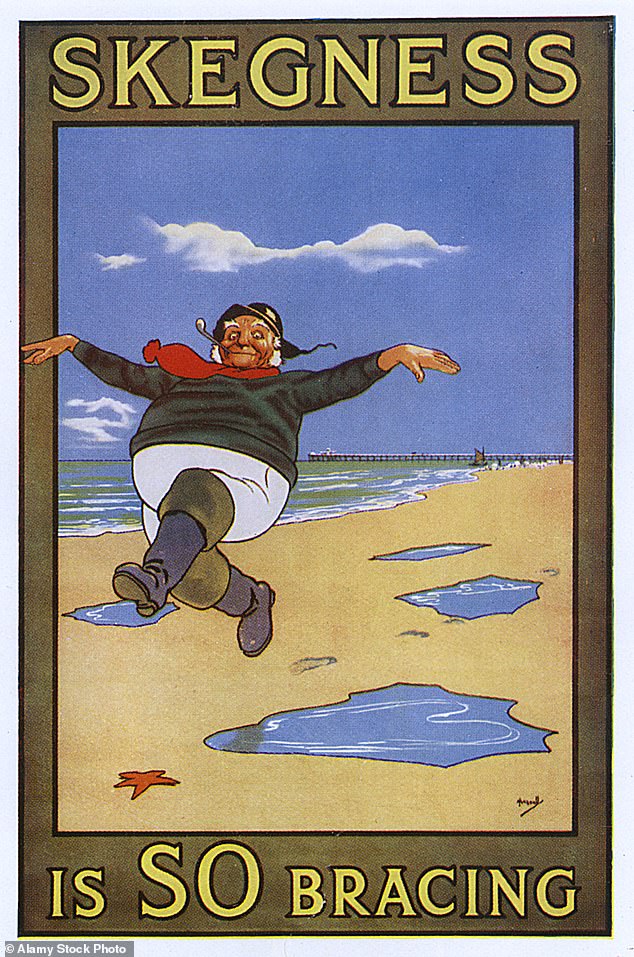 The famous poster featuring the jolly fisherman, encouraging tourists to travel to Skegness