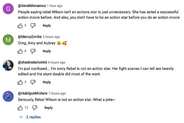 Fans were left divided over her latest role, with some complaining that she 'is not an action star.'