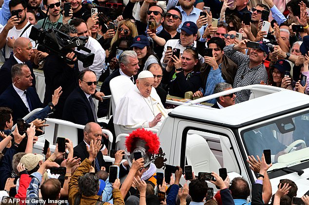 He was released just over a month later and started to make public appearances, including his final one on Easter Sunday as he greeted thousands of people at St. Peter's Square in his popemobile
