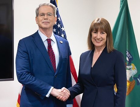 Rachel Reeves held crucial talks with her US counterpart Scott Bessent yesterday as she scrambles to find a way of dodging Donald Trump's tariff attacks