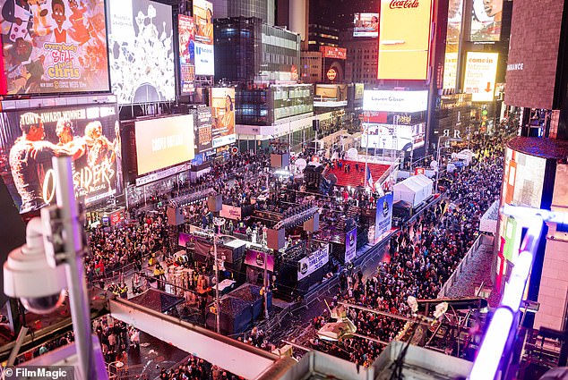 Every New Year's Eve, around 1million people jostle for a view of the iconic ball drop