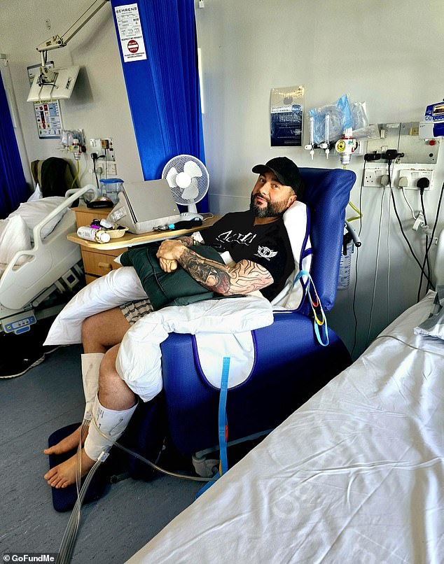 Mike Crease, 46, was left paralysed after being on a hospital trolley at the Countess of Chester hospital for 30 hours