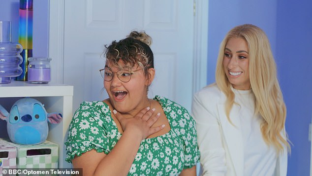 Taking a jibe at presenter Stacey Solomon the star also shared her views on the calibre of TV shows nowadays as she described it as 'c**p' (Stacey pictured hosting Sort Your Life Out)