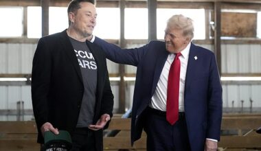 Elon Musk, 53, announced last Tuesday he was ‘significantly’ stepping back next month from his government role, it came as no surprise to Washington-watchers (Pictured last year with President Trump)