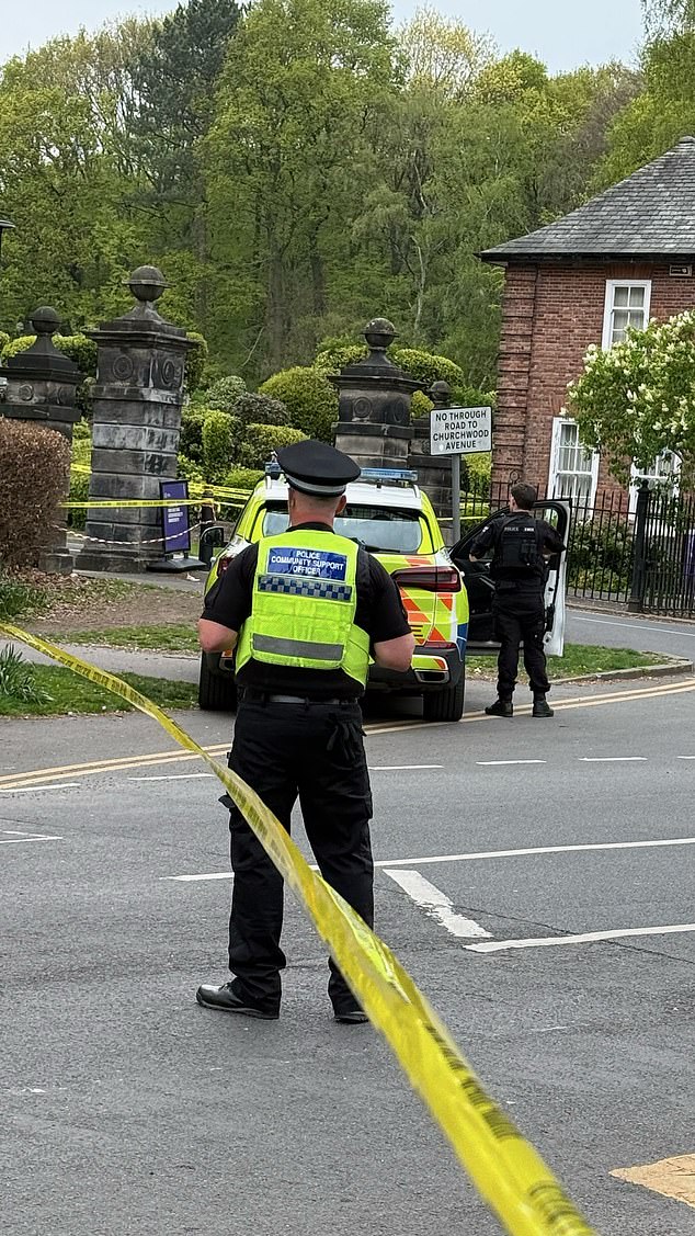 Police present at the scene in Otley Road today. The injuries sustained by the three individuals are said not to be life-threatening