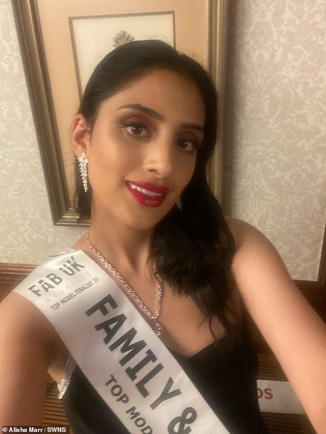 Returning to a healthy weight allowed her to take up modelling - with Alisha eventually being scouted for Miss England