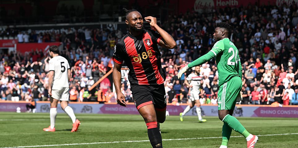 Bournemouth vs Manchester United - Premier League: Live score and updates as Evanilson is SENT OFF following VAR review after Antoine Semenyo's goal