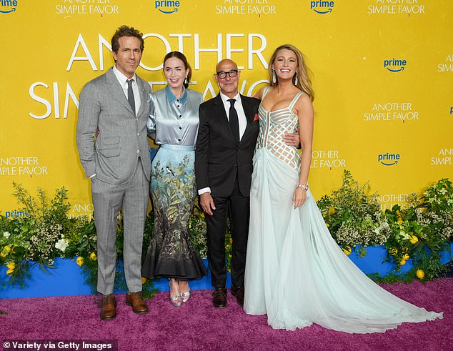Devil Wears Prada co-stars Blunt and Stanley Tucci posed alongside the power couple