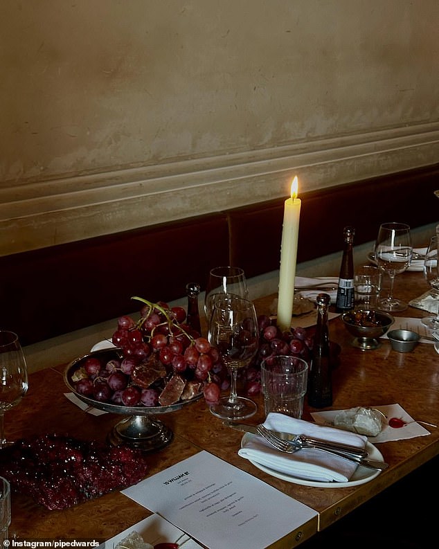 Interior designer Steve Cordony put together the lavish table spread seen at Pip's birthday