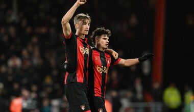 Dean Huijsen (left) and Milos Kerkez have both impressed for Bournemouth this season