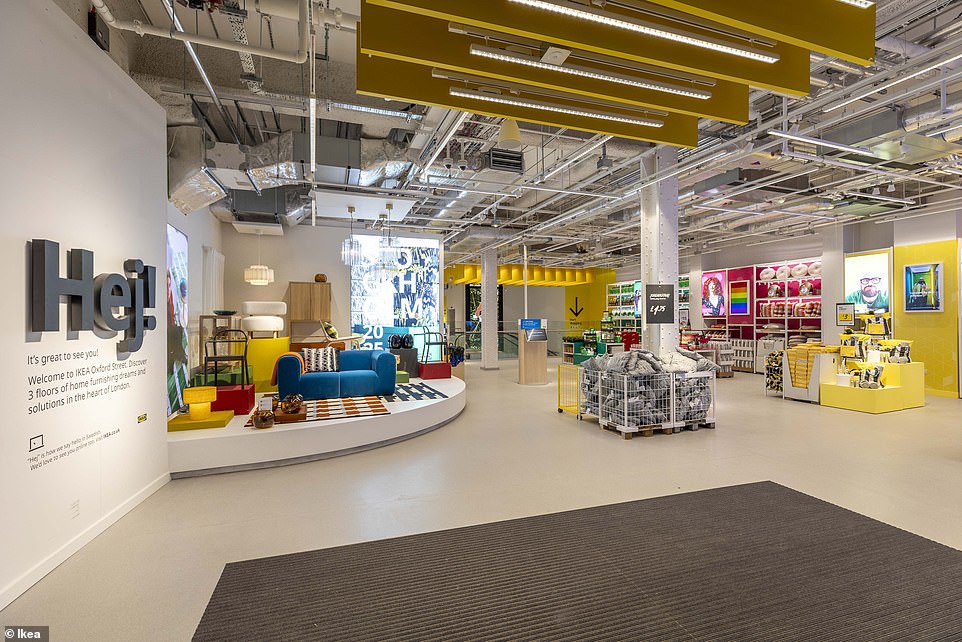 Ikea said its 'roomsets' - the spaces in all of its stores that show complete rooms put together - have been created with 'real people' who live in London
