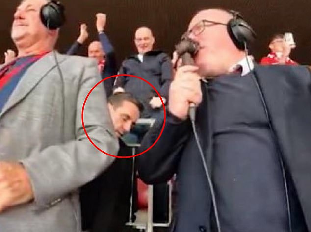 The Manchester United legend was however unwilling to stay too long after the final whistle