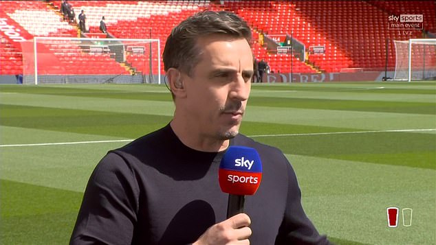 Gary Neville was on hand at Anfield as a pundit and co-commentator for Sky Sports