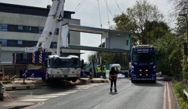 Modular buildings being craned into place as part of the extension of Good Hope Hospital's Medical Assessment Unit. PIC: Good Hope Hospital
