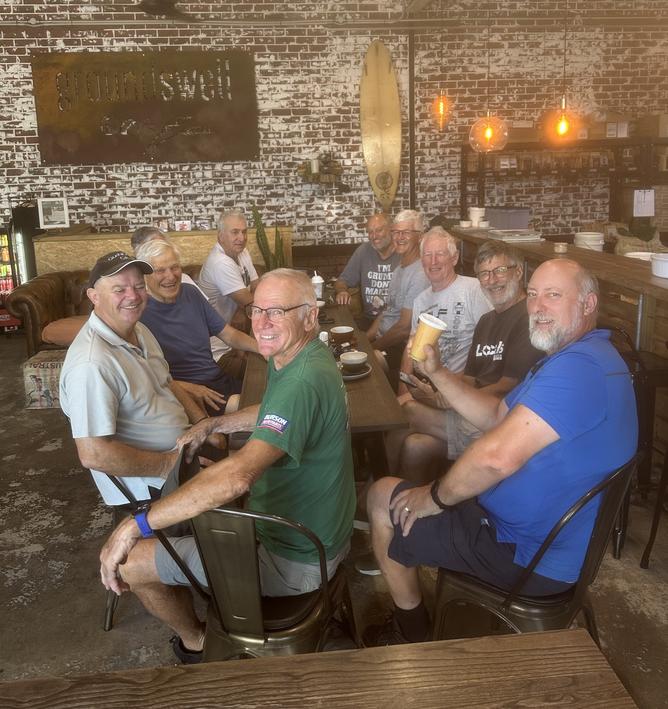 The group goes to Groundswell cafe for their bi-weekly coffee catch-ups after their exercise.