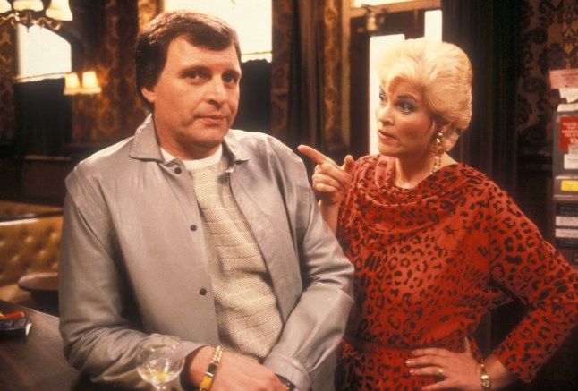 Pat Wicks points her finger at Pete Beale in EastEnders