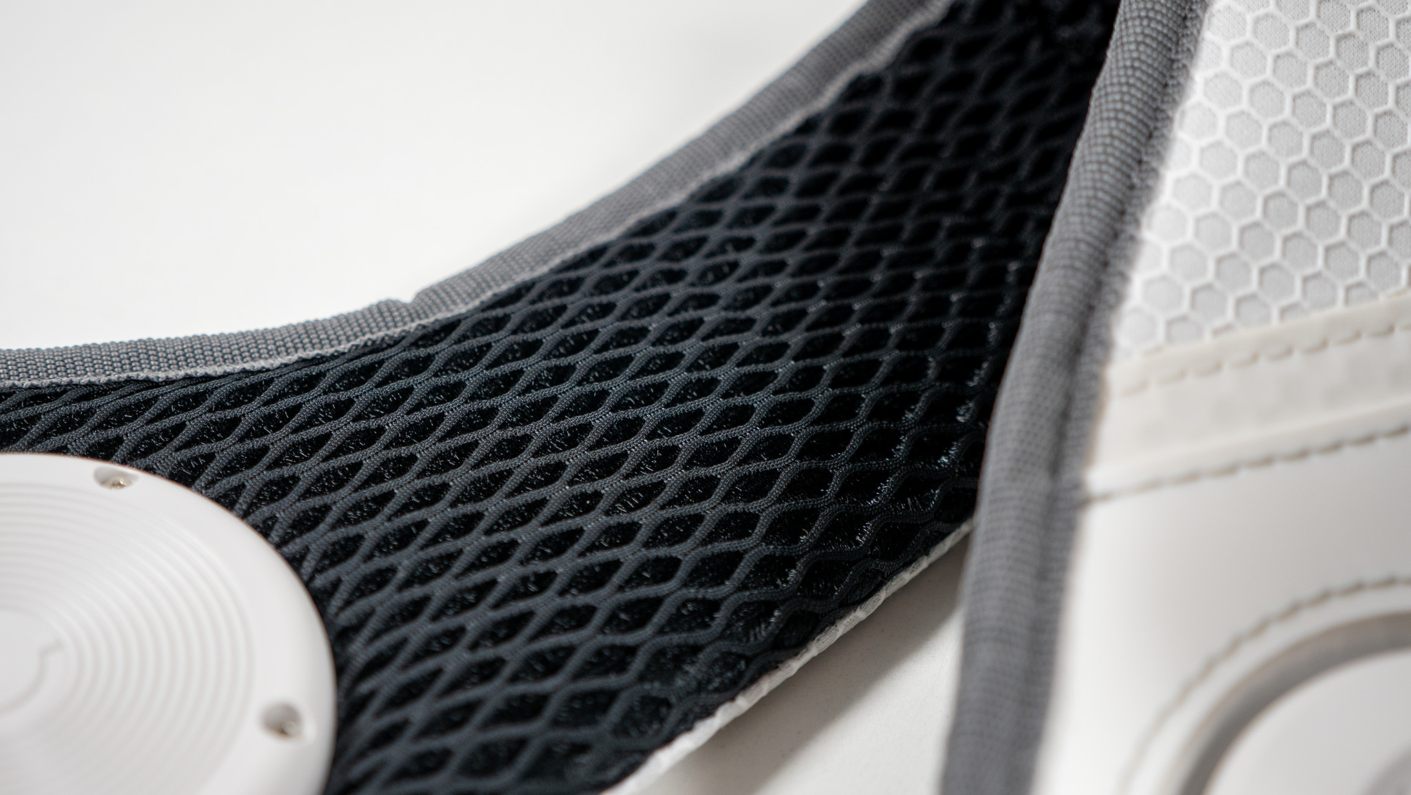 The soft, breathable, plush fabric on the inside of the Woojer Haptic Vest 3