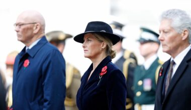 Tearful Sophie, the Duchess of Edinburgh, leads Anzac Day commemorations with Princess Anne