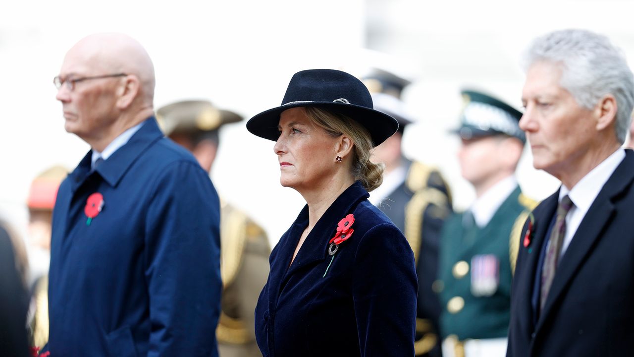 Tearful Sophie, the Duchess of Edinburgh, leads Anzac Day commemorations with Princess Anne