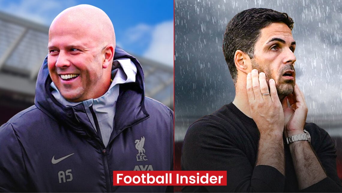 Liverpool boss Arne Slot and Arsenal boss Mikel Arteta