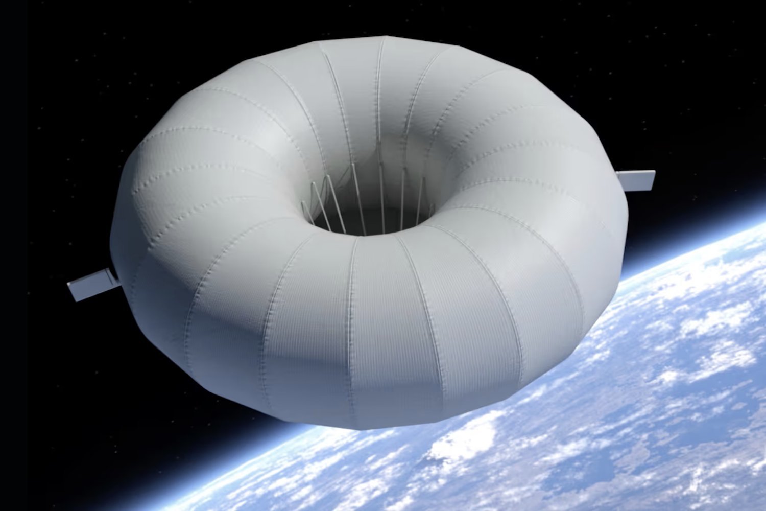 An illustration of the Phoenix 1 capsule in orbit.
