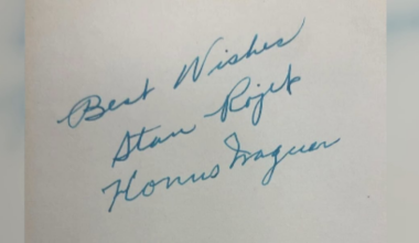 Man finds rare autograph in thrifted 1948 book