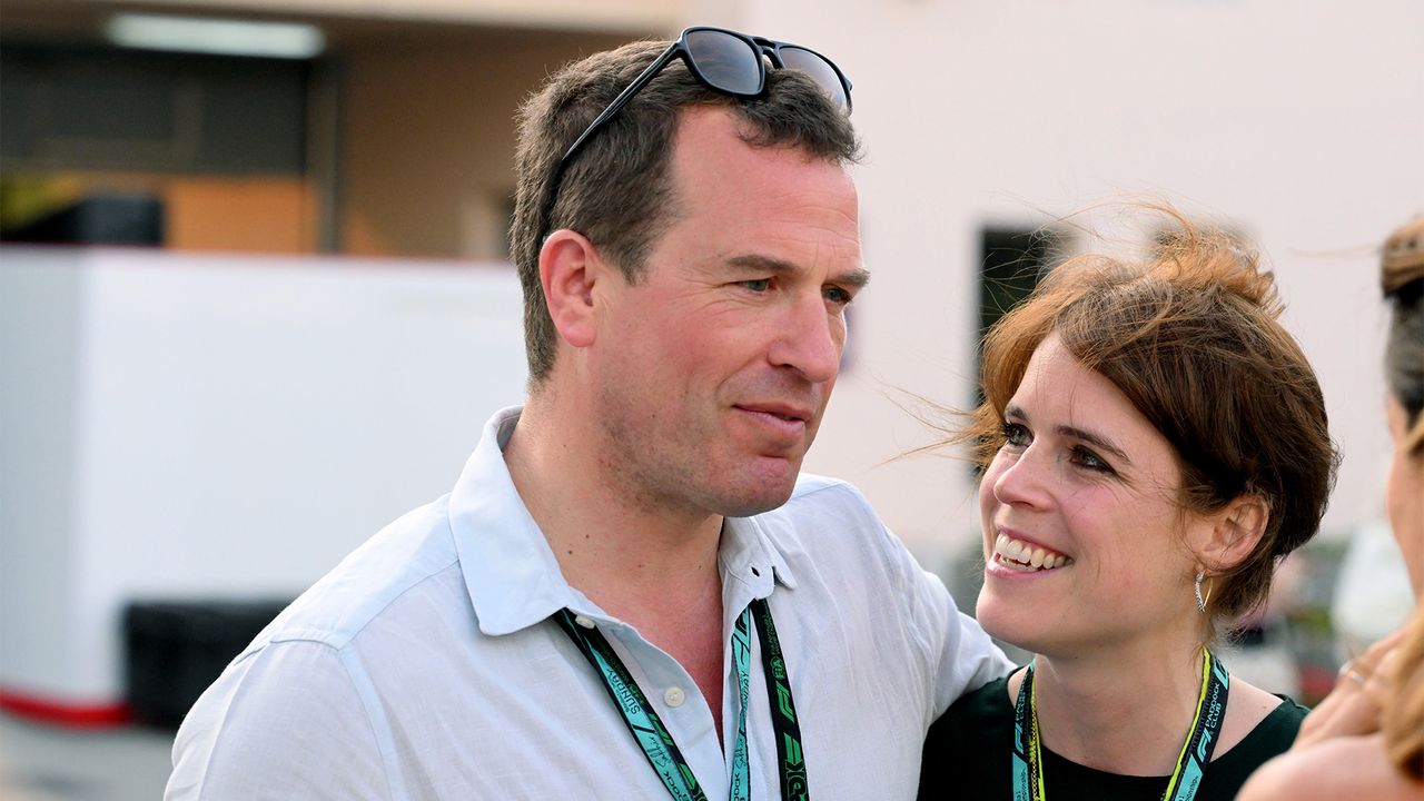 Meet the family! Peter Phillips and his girlfriend Harriet Sperling make their first joint appearance alongside Princess Beatrice and Princess Eugenie at the Bahrain Grand Prix