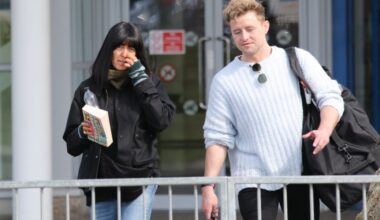 Claudia Winkleman snapped on way to set of Celebrity Traitors in Scotland