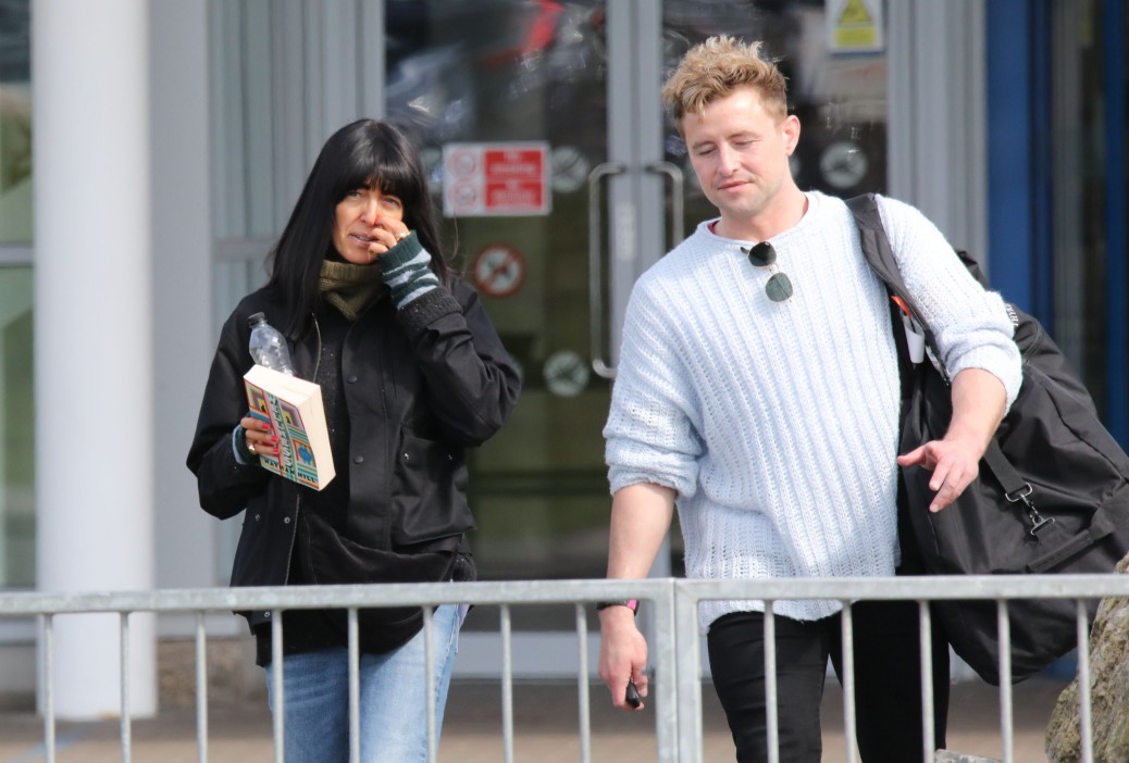 Claudia Winkleman snapped on way to set of Celebrity Traitors in Scotland