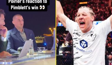 Dustin Poirier's shocked live reaction to Paddy Pimblett stopping Michael Chandler caught on camera