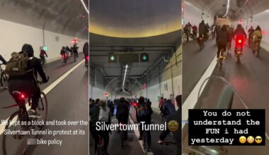Hundreds of Critical Mass London cyclists ride through Silvertown Tunnel - London Evening Standard