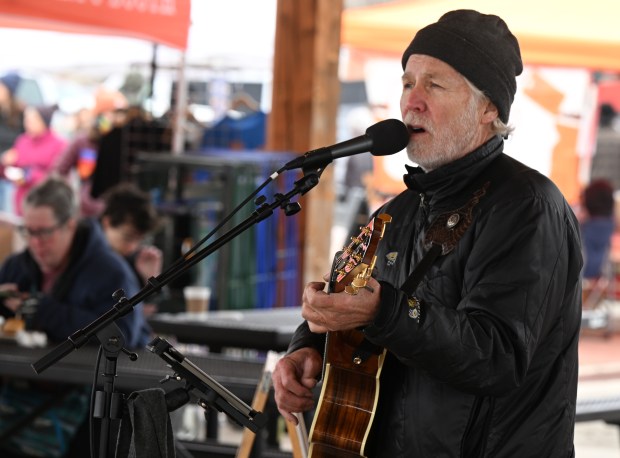 John Shepherd provided music during the opening day of the...