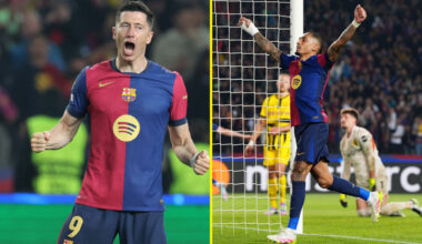 Robert Lewandowski beats Cristiano Ronaldo in making Champions League history as Raphinha equals Lionel Messi's record
