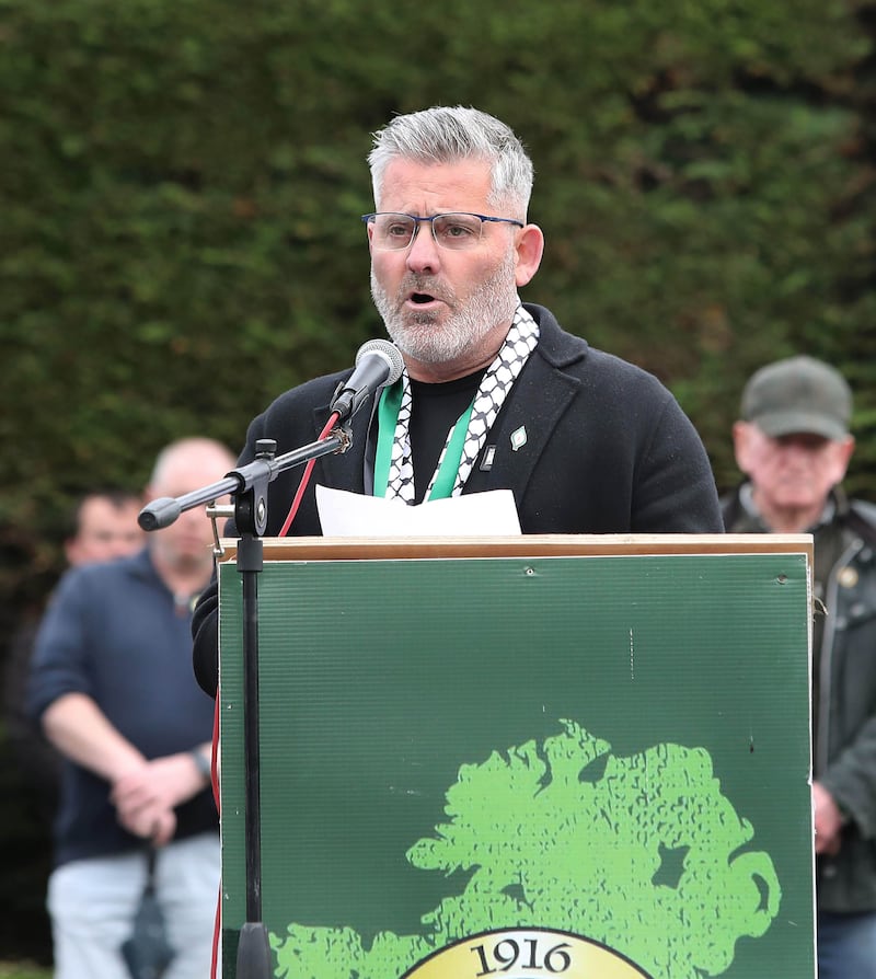 Parade by the 1916 Societies through Bellaghy on Easter Sunday. Picture Margaret McLaughlin 20-4-2025