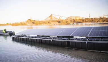 A floating PV project in Austria.