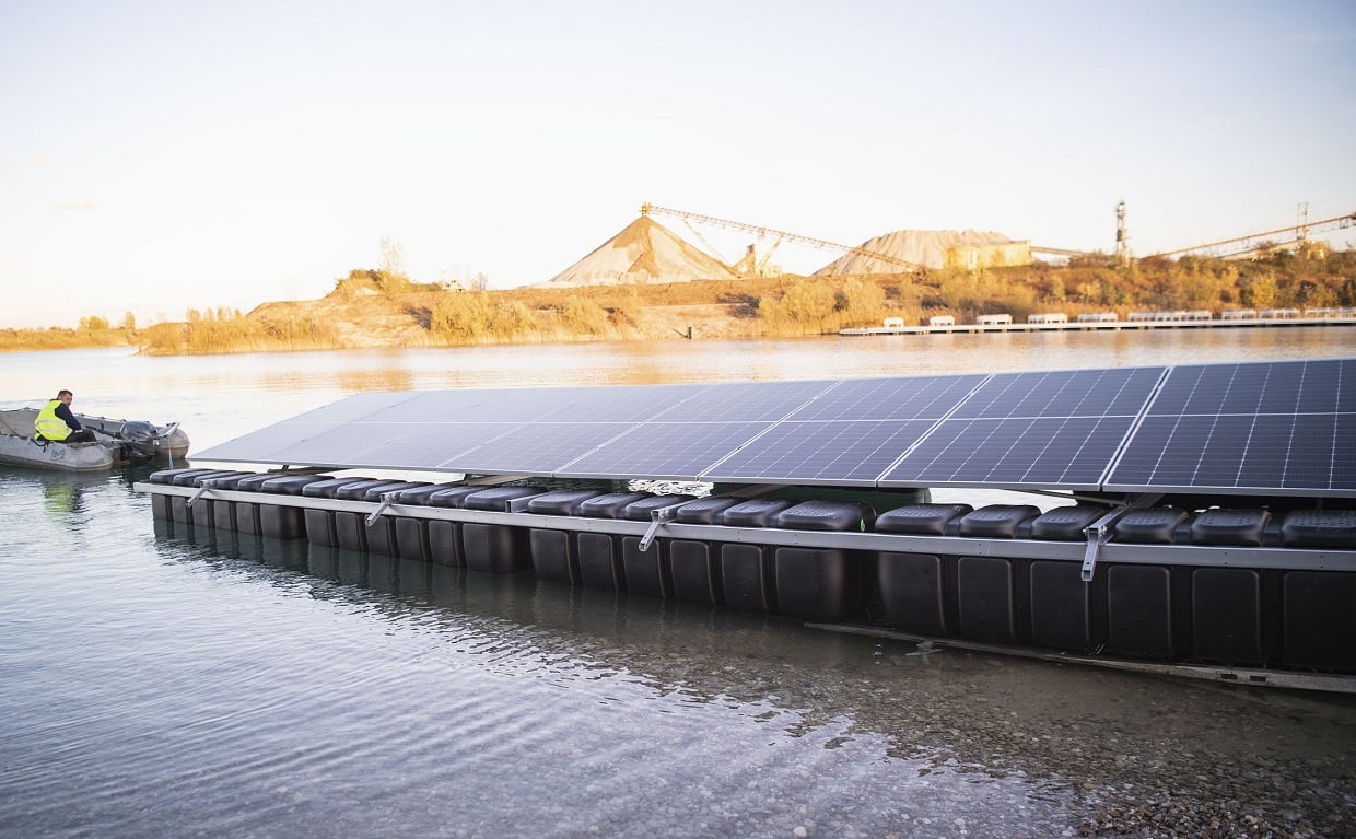 A floating PV project in Austria.