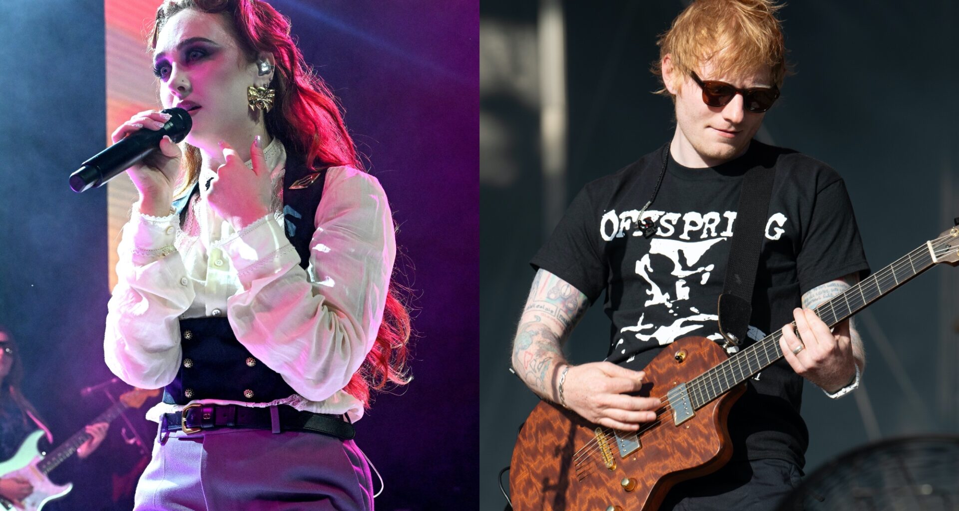 Watch Ed Sheeran cover Chappell Roan while disguised as an emo in New York subway