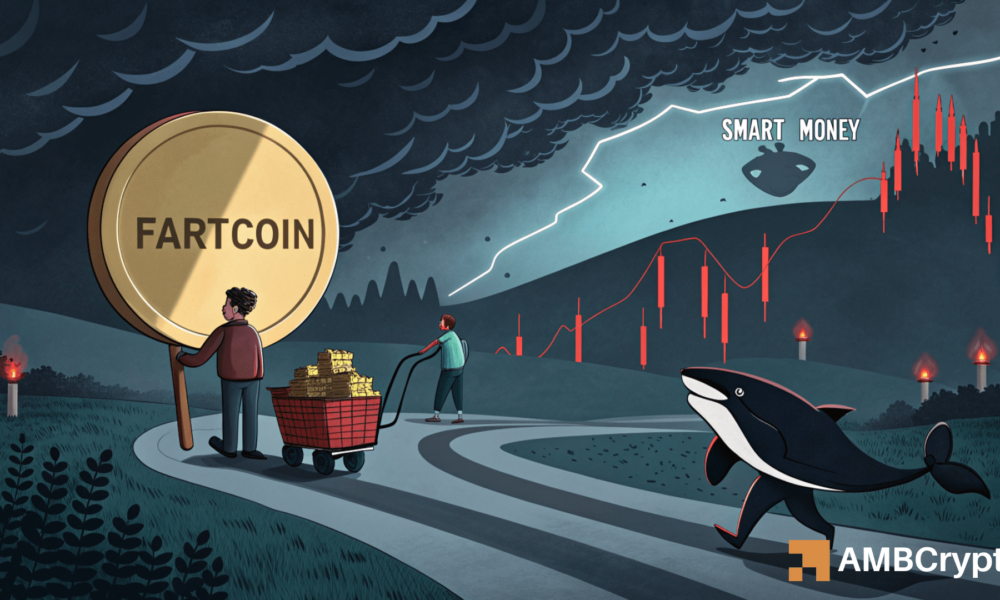 Fartcoin: Smart money dumps as longs try to save memecoin - But....