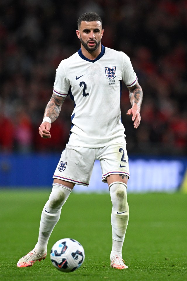 Kyle Walker of England during an England v Albania soccer match.