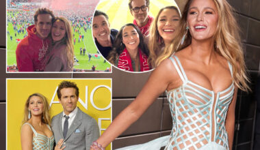 Blake Lively turns heads in cut-out gown at VIP bash… just hours after being spotted at Wrexham FC