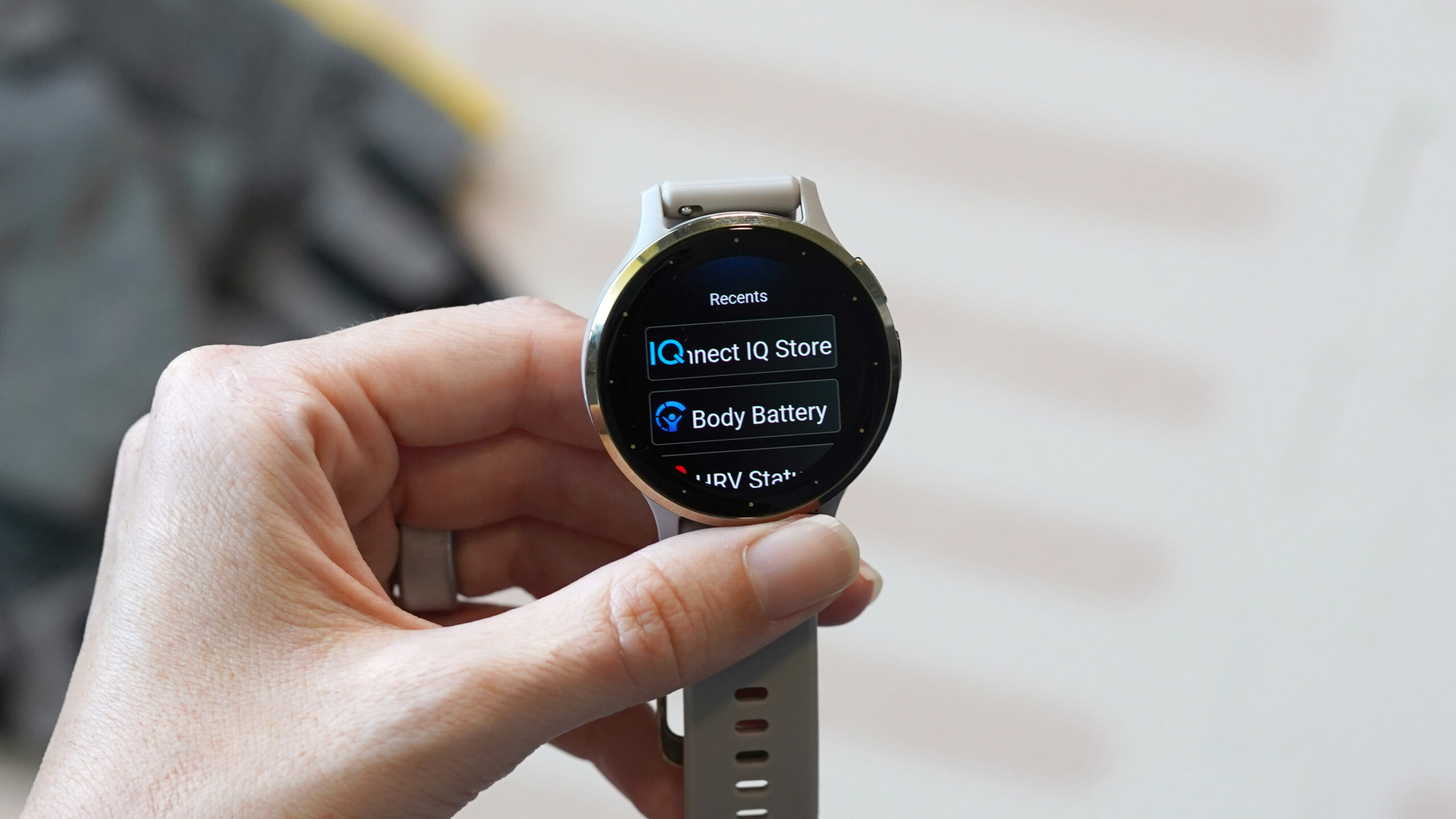 A Garmin Venu 3 user views their most recently used tools.