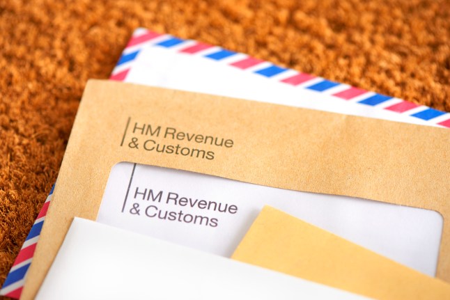 Tax letter in mail on doormat