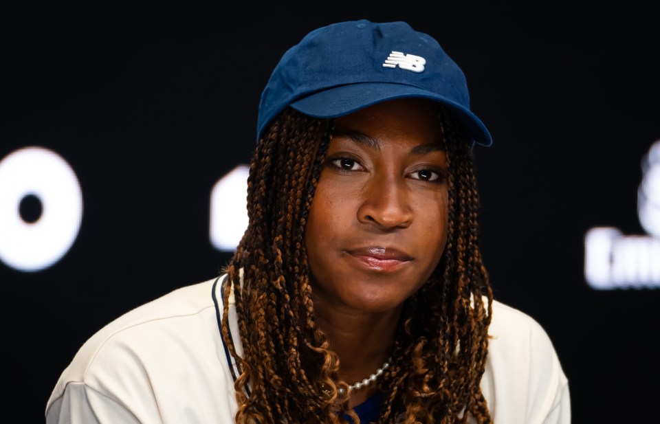 MELBOURNE, AUSTRALIA - JANUARY 12: Coco Gauff of the United States talks to the media ahead of the 2024 Australian Open at Melbourne Park on January 12, 2024 in Melbourne, Australia (Photo by Robert Prange/Getty Images)