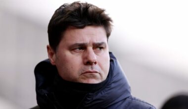 Mauricio Pochettino, Manager of Chelsea, looks on prior to the Premier League match between Brentford FC and Chelsea FC at the Brentford Community ...