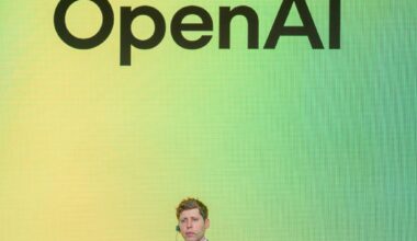 Open AI Chief Executive Officer Sam Altman speaks during the Kakao media day in Seoul.
