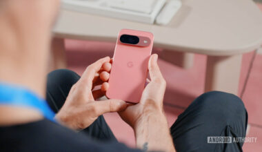 Google Pixel 9 Peony color in hand