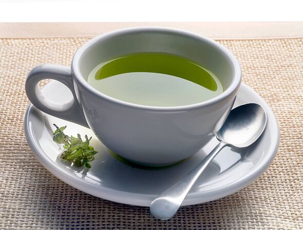 Green tea in a cup