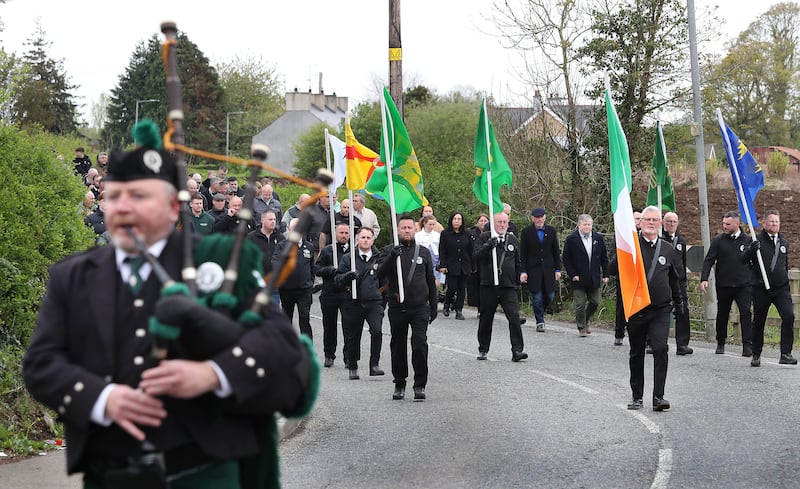 Parade by the 1916 Societies through Bellaghy on Easter Sunday. Picture Margaret McLaughlin 20-4-2025