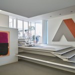 Mark Rothko's   (left) and Frank Stella's   in the Bass House. Courtesy of Christie's.