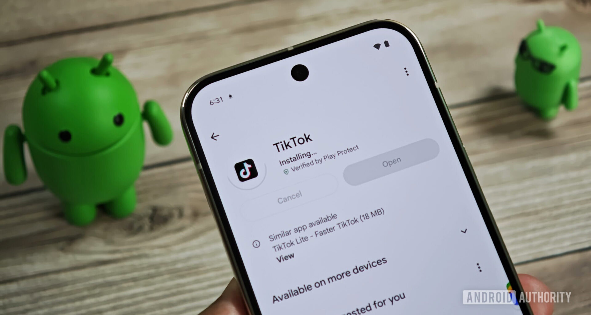 Installing an Android app from Google Play